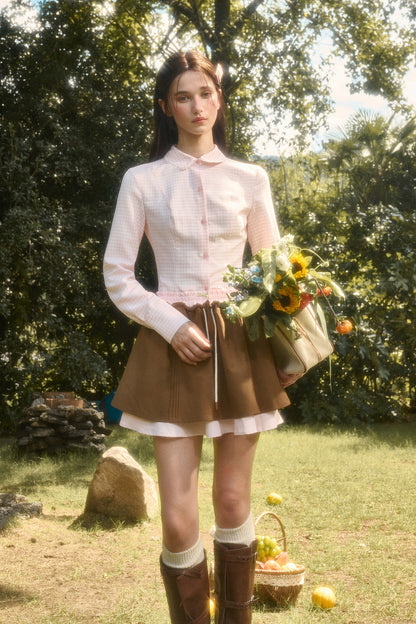 Fluffy Layered Skirt With Pintuck Detail