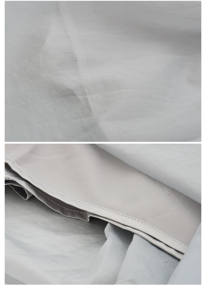 Flared Sheer Skirt With Elastic Waistband