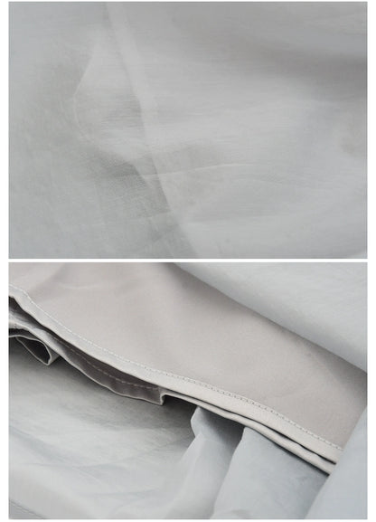 Flared Sheer Skirt With Elastic Waistband