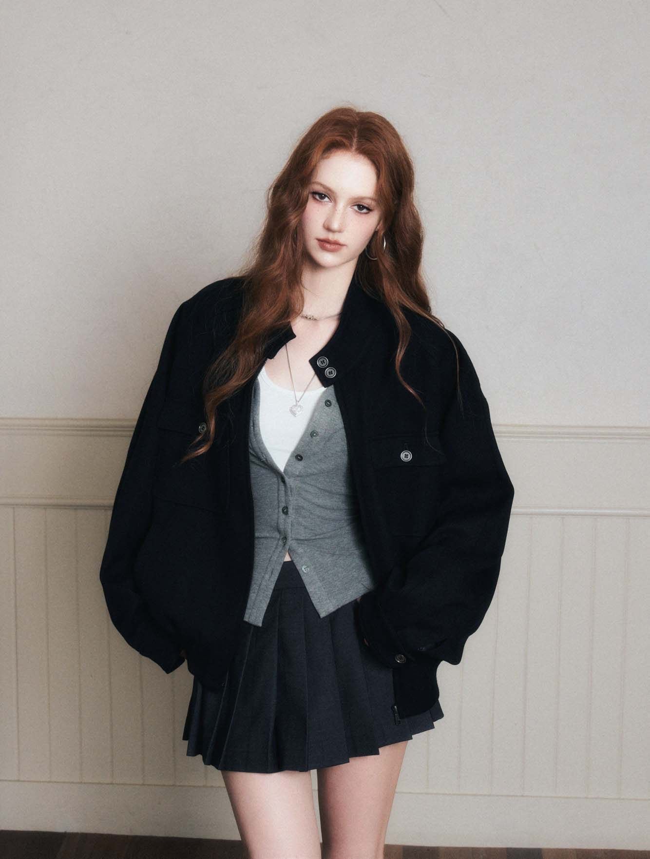 Loose-Fit Flap-Pocket Jacket