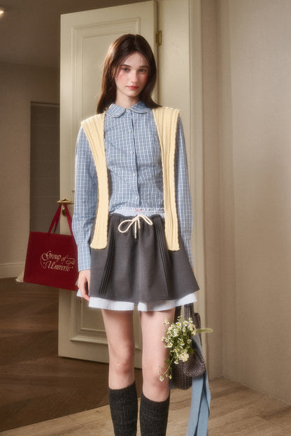 Fluffy Layered Skirt With Pintuck Detail