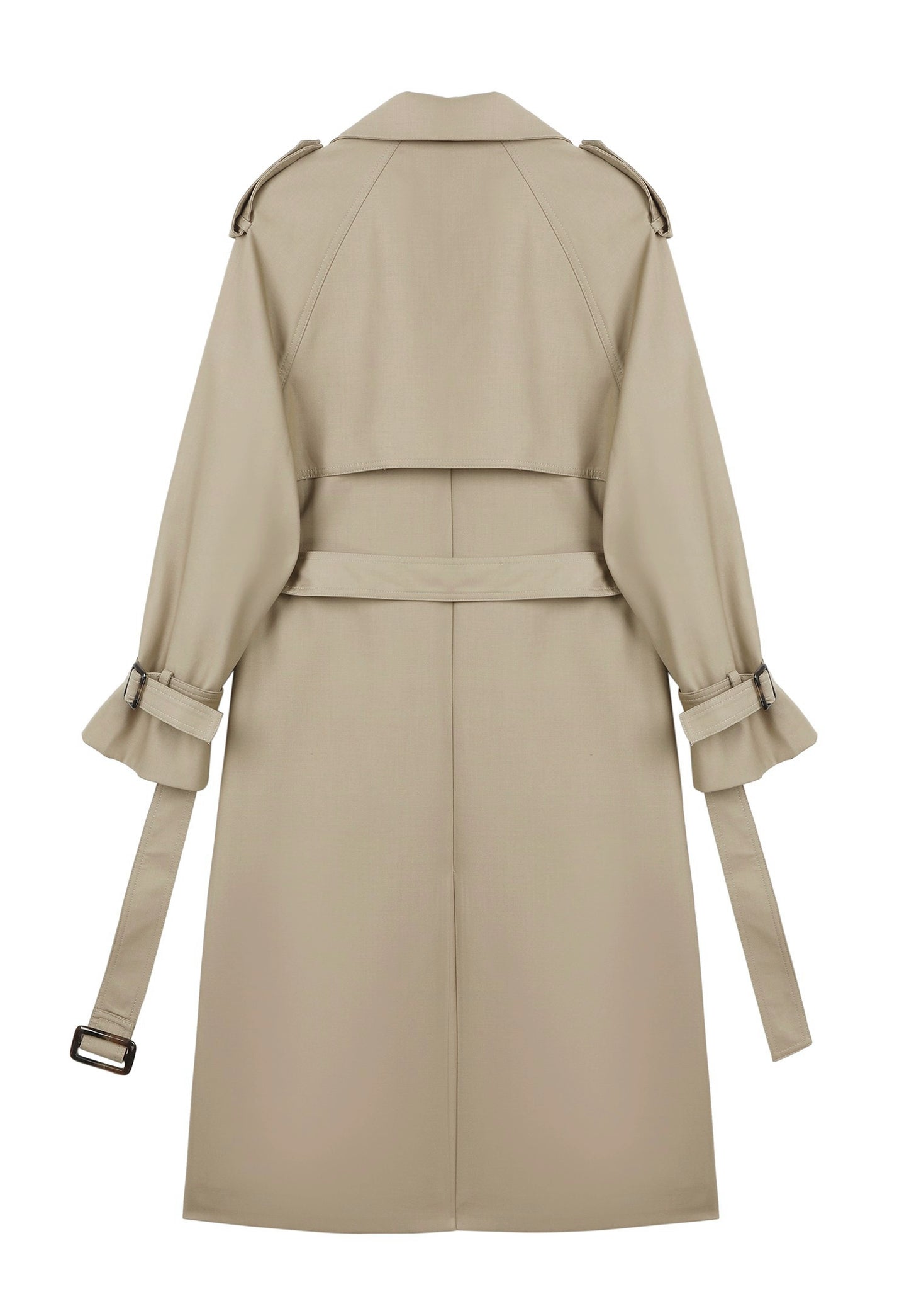 Classic Double-Breasted Midi Trench Coat