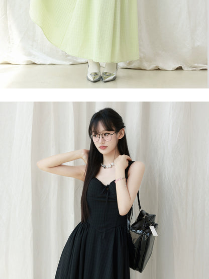 Breathable Elegant Long Dress With Built-In Bra Pads