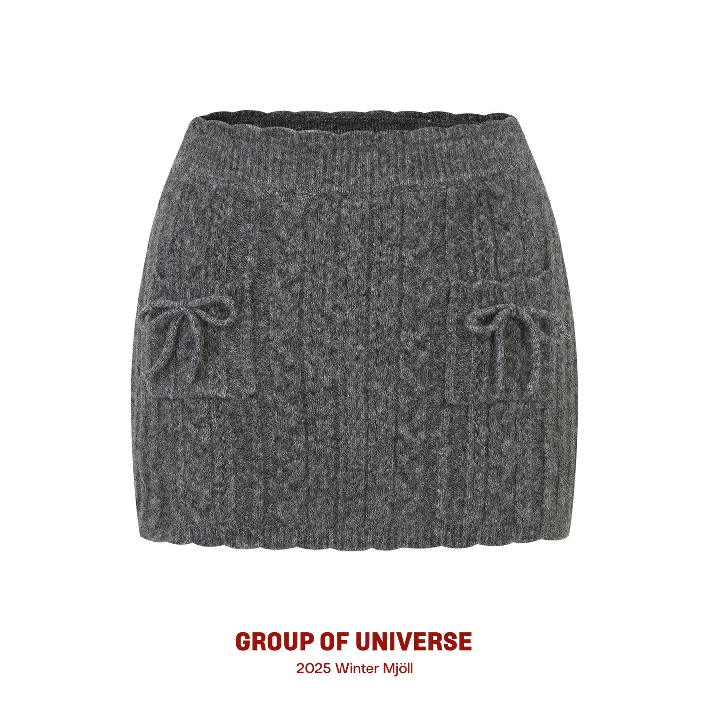 Slouchy Off-Shoulder Knit Top, Skirt & Shorts