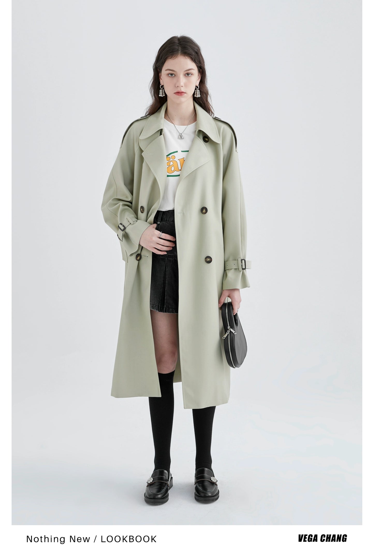 Classic Double-Breast Belted Trench Coat