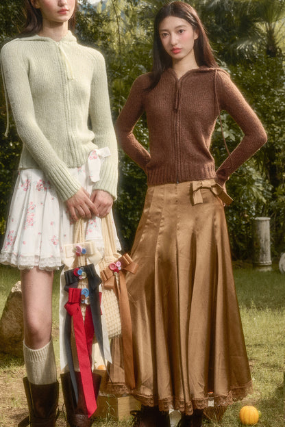 Lustrous Silky Satin Maxi Skirt In 3 Colors