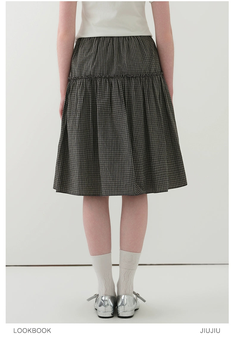 2-Tier Gathered Flare Skirt In 3 Variations
