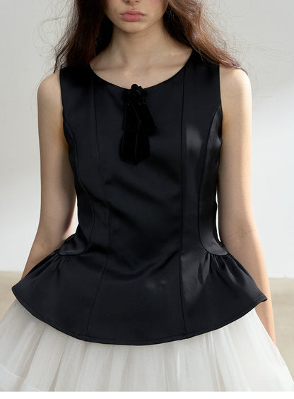 Sleeveless Faux Two-Piece Tutu Dress
