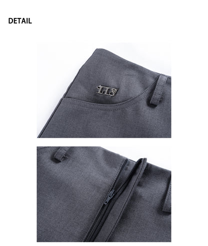 A-Line Mini Skirt With Logo Charm