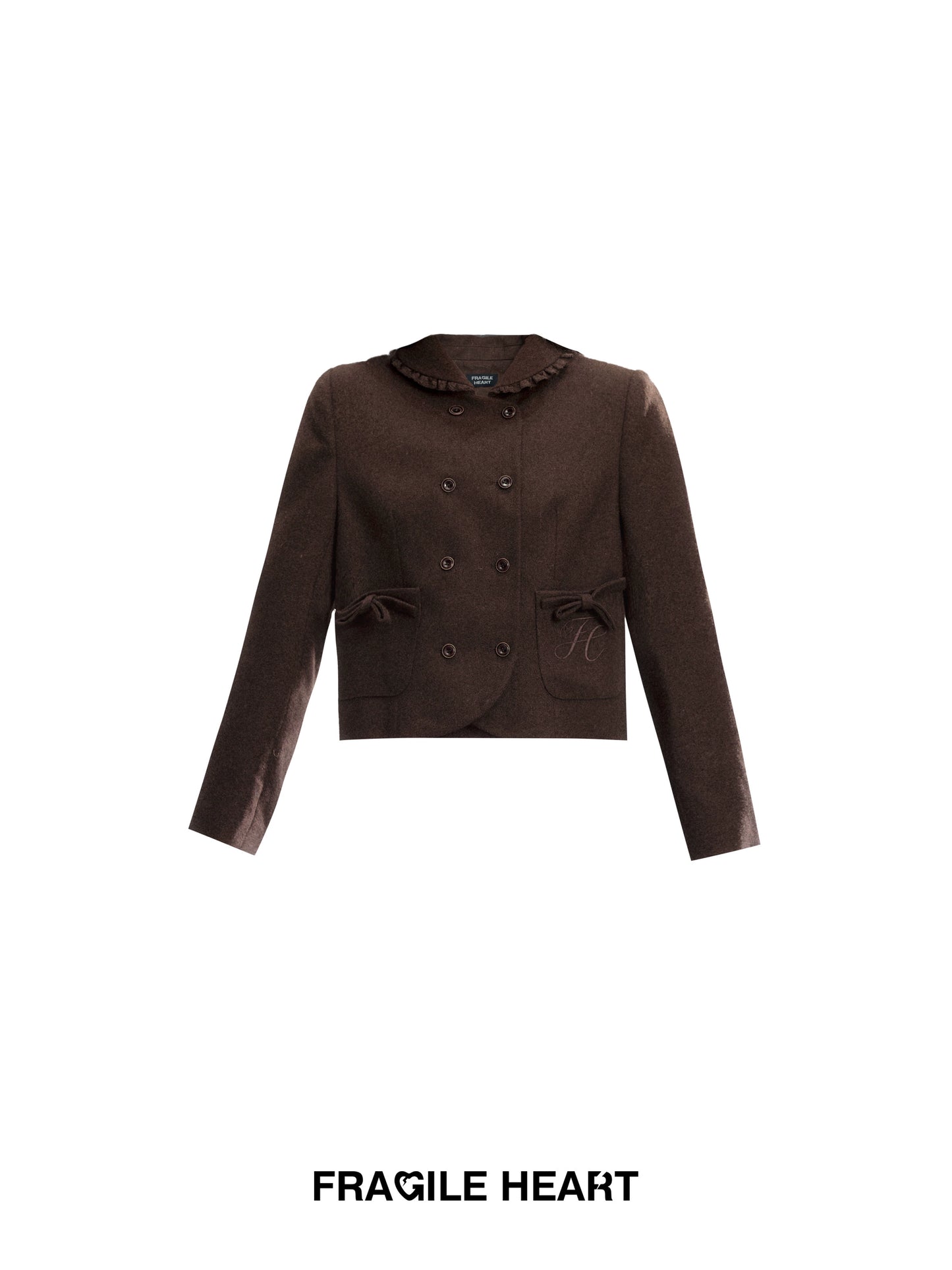 Double Breasted Jacket, Matching Top And Skirt With Bow