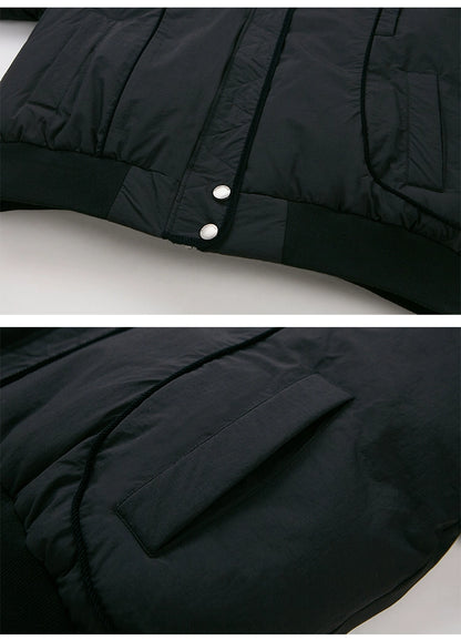 Bomber Jacket With Convertible Zip Collar