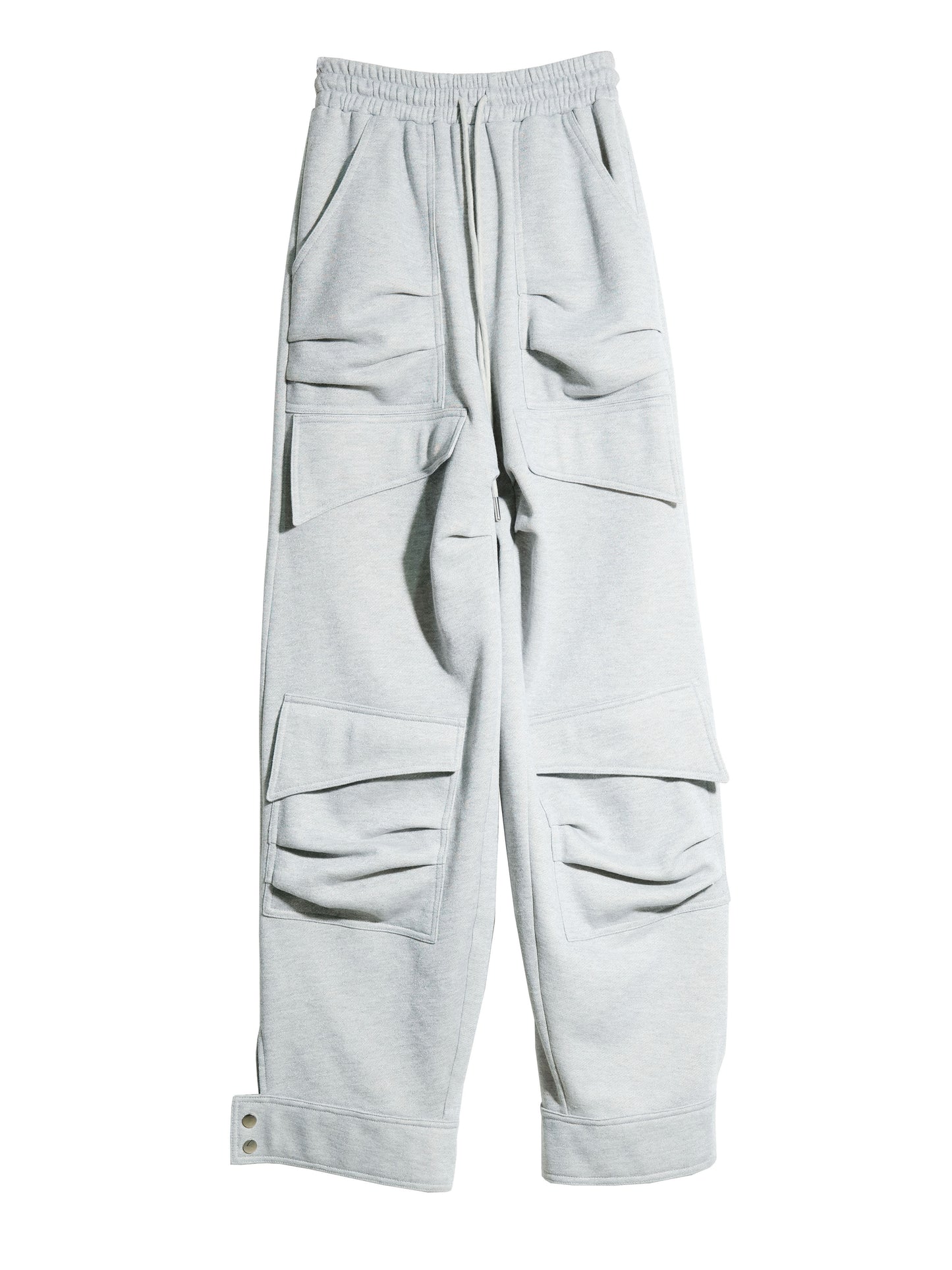 Versatile 3D Gathered Pocket Sweatpants