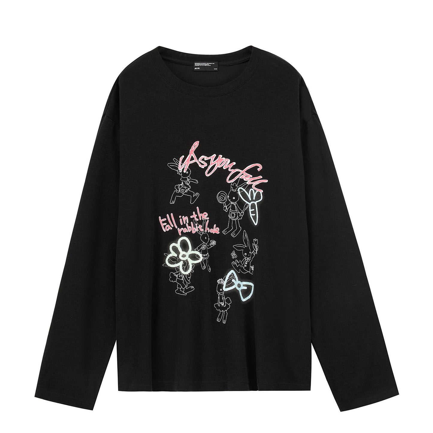 Loose-Fit Rabbit Graffiti T-Shirt