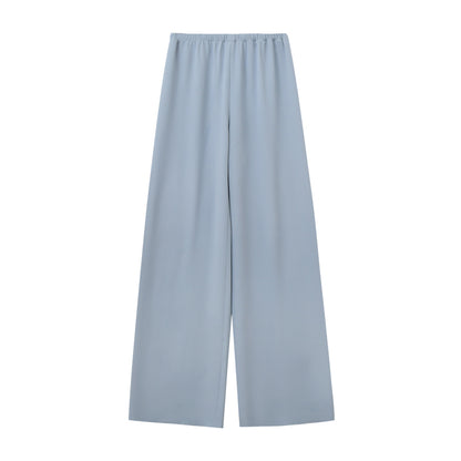 Lightweight Airy Pants With Elastic Waistband