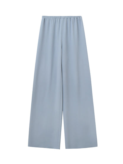 Lightweight Airy Pants With Elastic Waistband