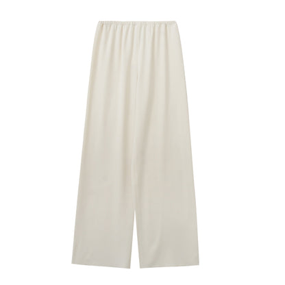 Lightweight Airy Pants With Elastic Waistband