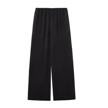 Lightweight Airy Pants With Elastic Waistband