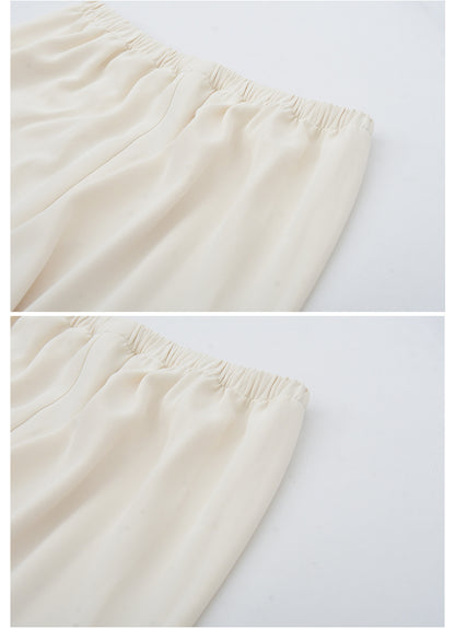 Lightweight Airy Pants With Elastic Waistband