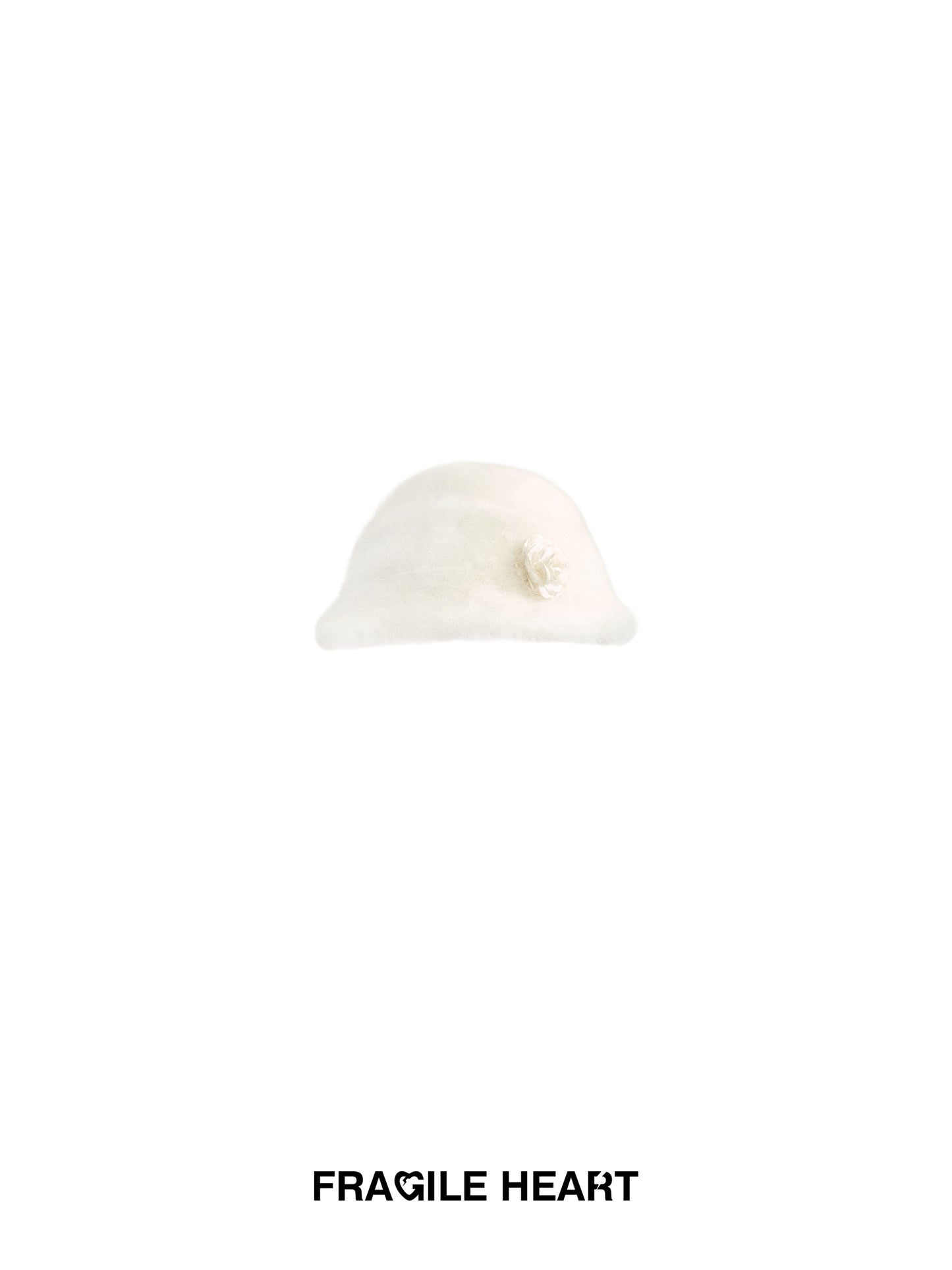 Soft Fur Bucket Hat With Decorative Flower