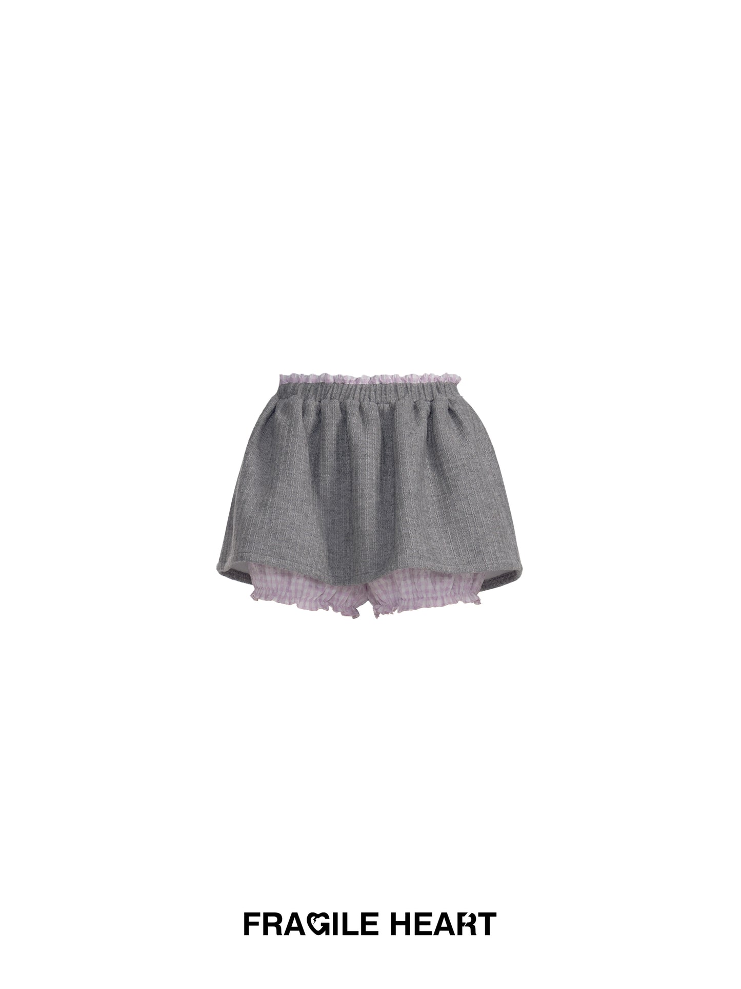 Gingham Check Knit Blouse & Skirt