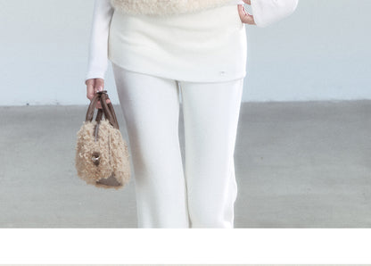 Comfortable Overlay Flared Trousers