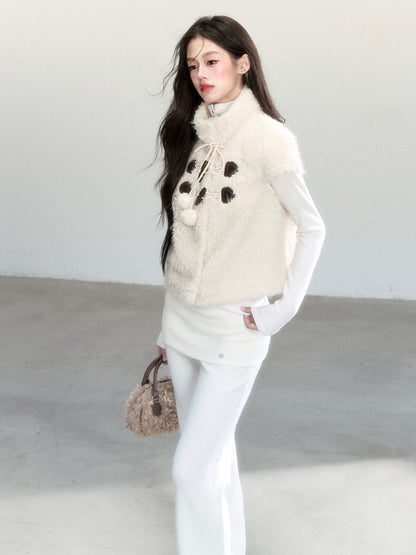 Comfortable Overlay Flared Trousers