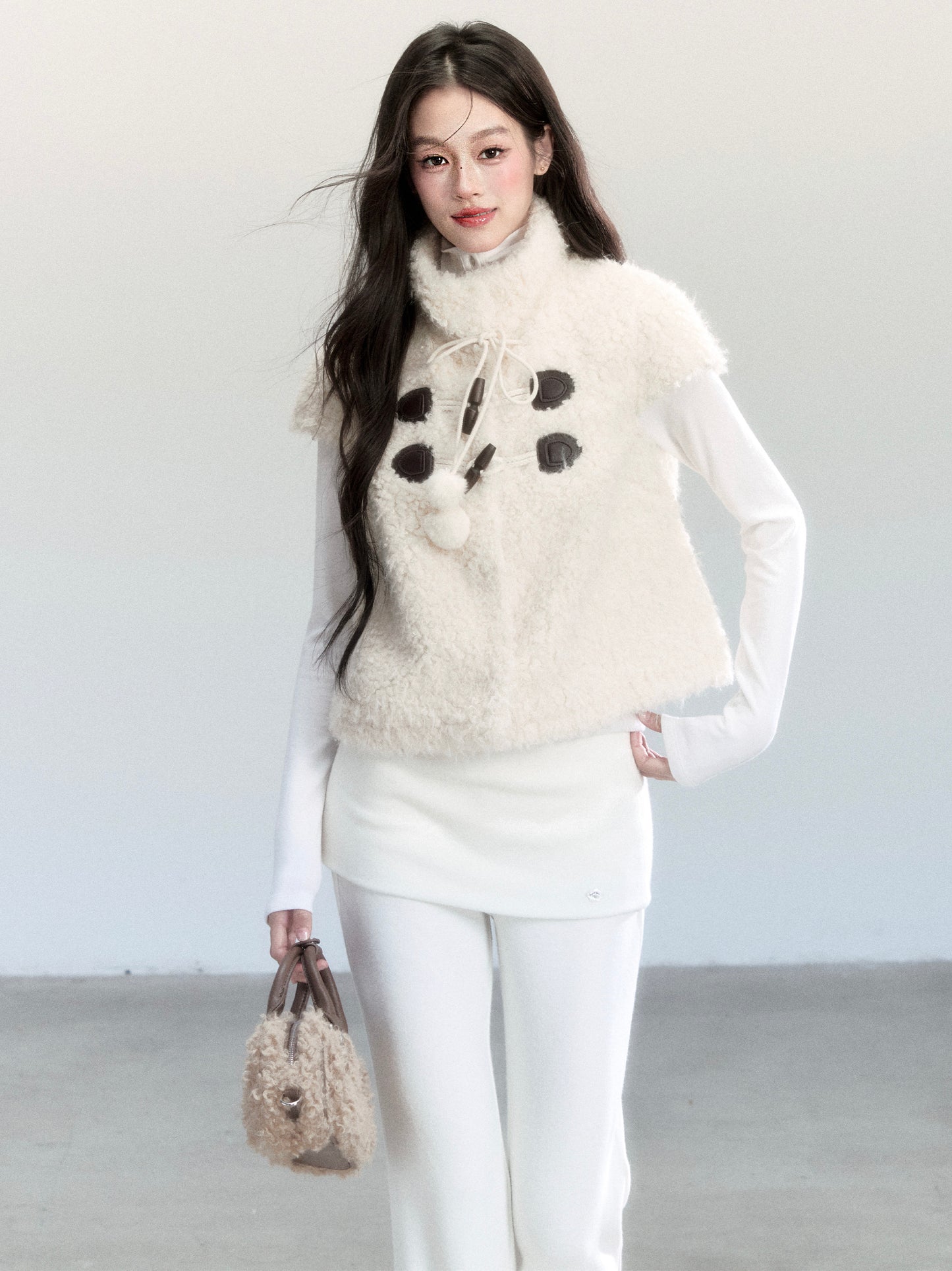 Comfortable Overlay Flared Trousers