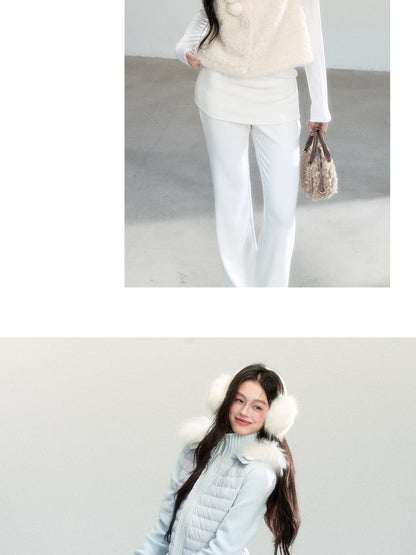 Comfortable Overlay Flared Trousers