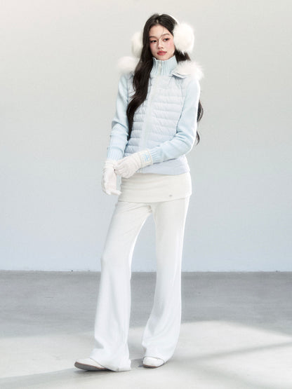 Comfortable Overlay Flared Trousers