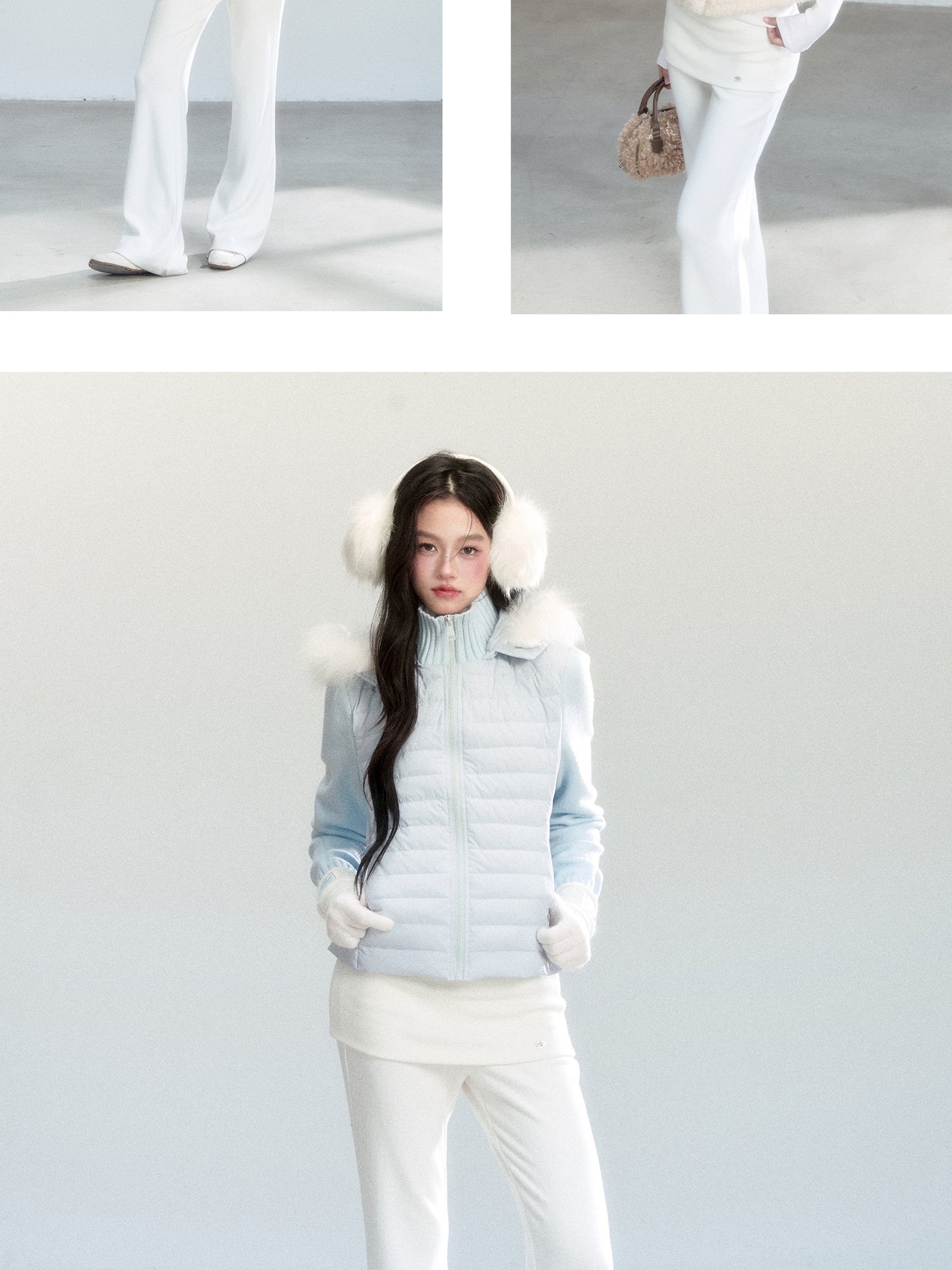 Comfortable Overlay Flared Trousers