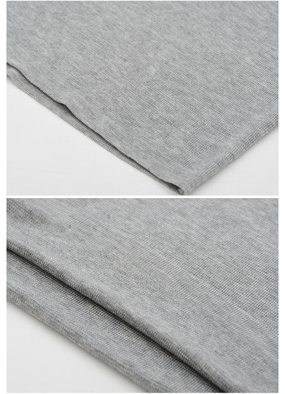 Knit T-Shirt With Lace Patch