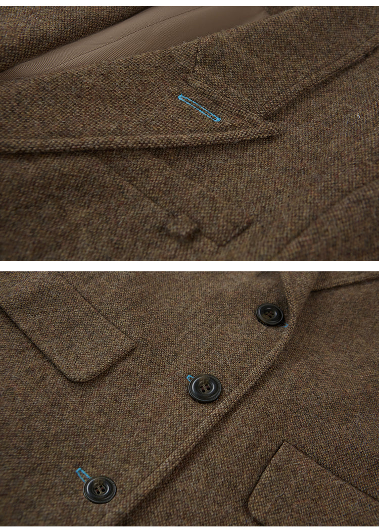 Wool Blend Jacket With Contrast Keyring Accent