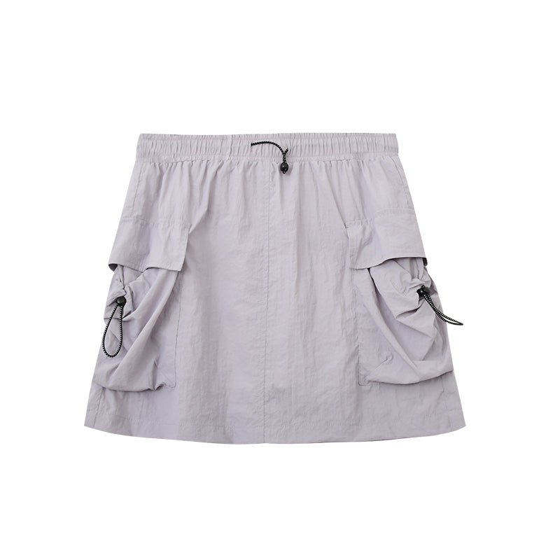Nylon Drawstring Jacket And Matching Skirt
