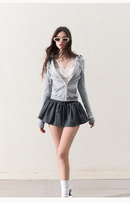 Soft Slim Fit Short Zip-Up Hoodie