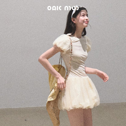 Lightweight Seersucker Bubble Dress