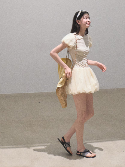 Lightweight Seersucker Bubble Dress