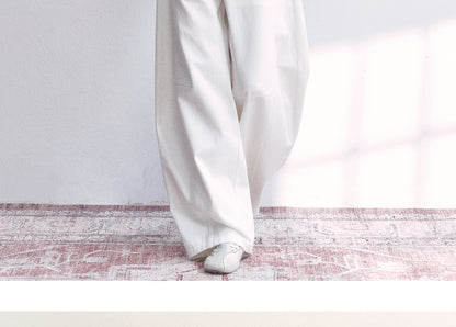 Pure Cotton Washed Barrel-Leg Jeans