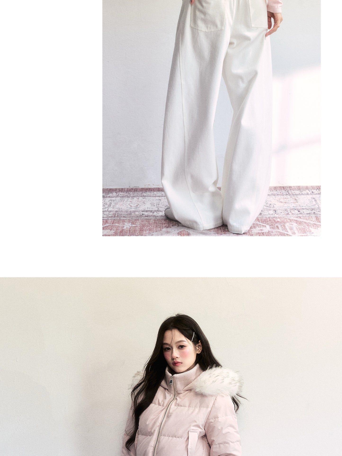 Pure Cotton Washed Barrel-Leg Jeans