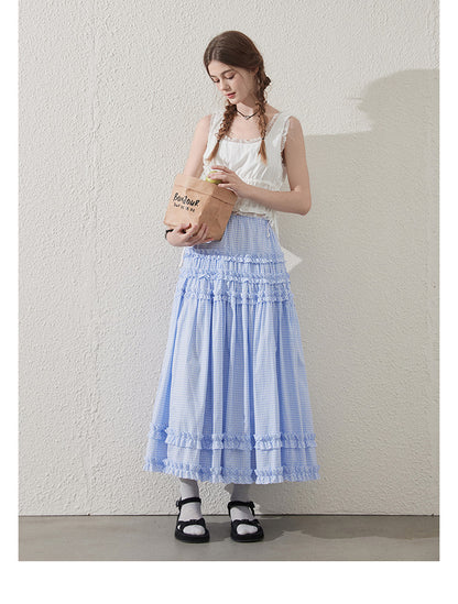 Lace Trimmed Sleeveless Ruched Crop Top