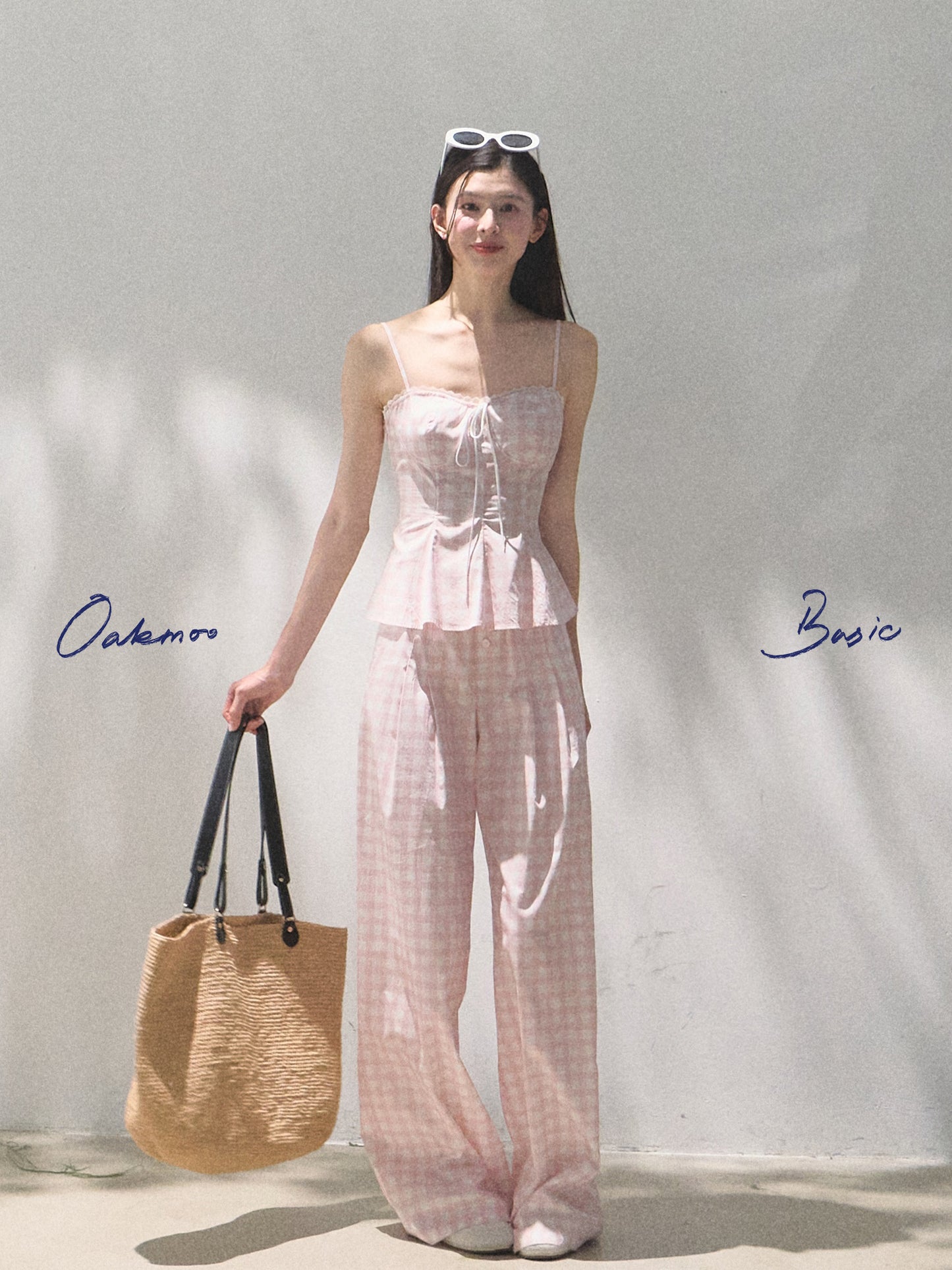 Gingham Bustier Cami Top & Matching Pants