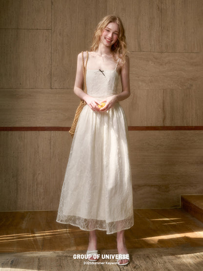 Sparkling Sequin Lace Dress With Removable Straps