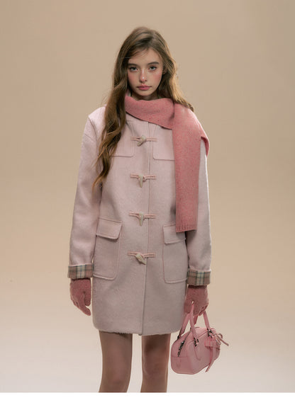 100% Wool Melange Ribbed Knit Scarf And Gloves
