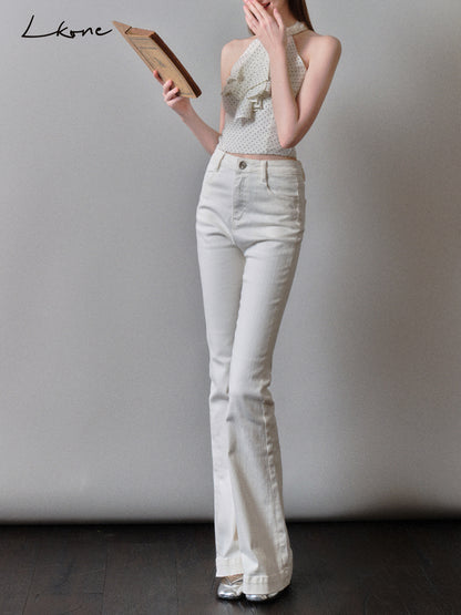 High Waist Slim Fit Flared Pants
