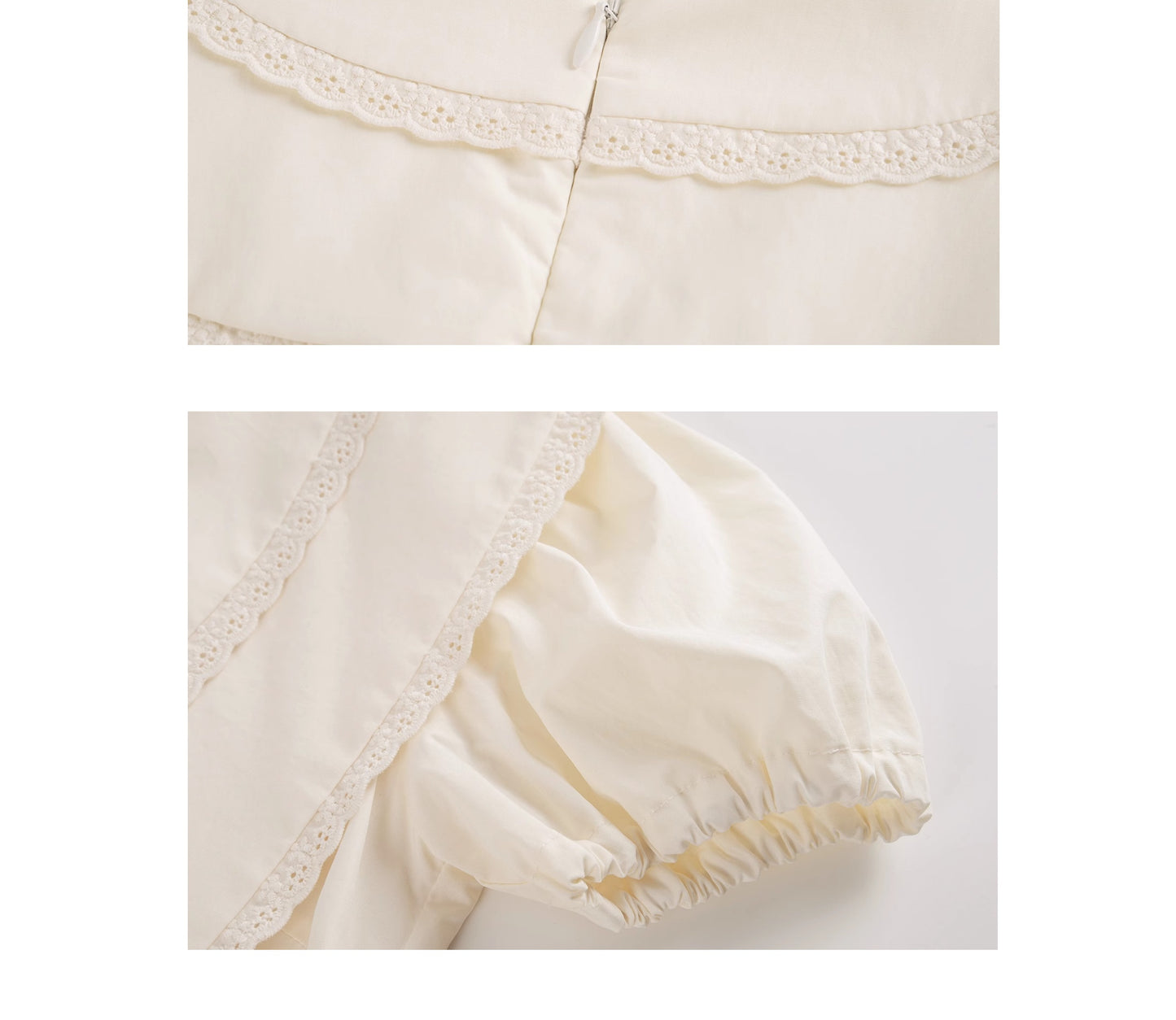 Statement Collar Puff Sleeve Dress