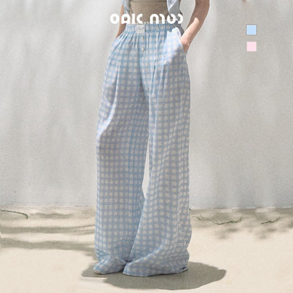 Gingham Bustier Cami Top & Matching Pants