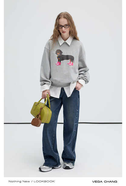 Straight Jeans With Slits And Two Lining Options