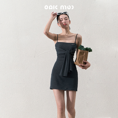 Sporty Casual Tube Dress With Straps In Two Lengths