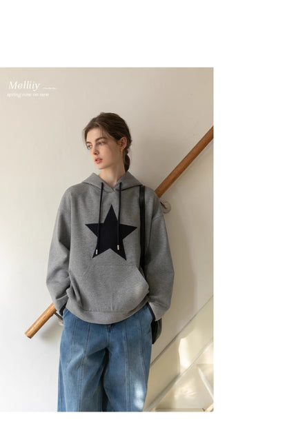 Large Star Patch Hoodie
