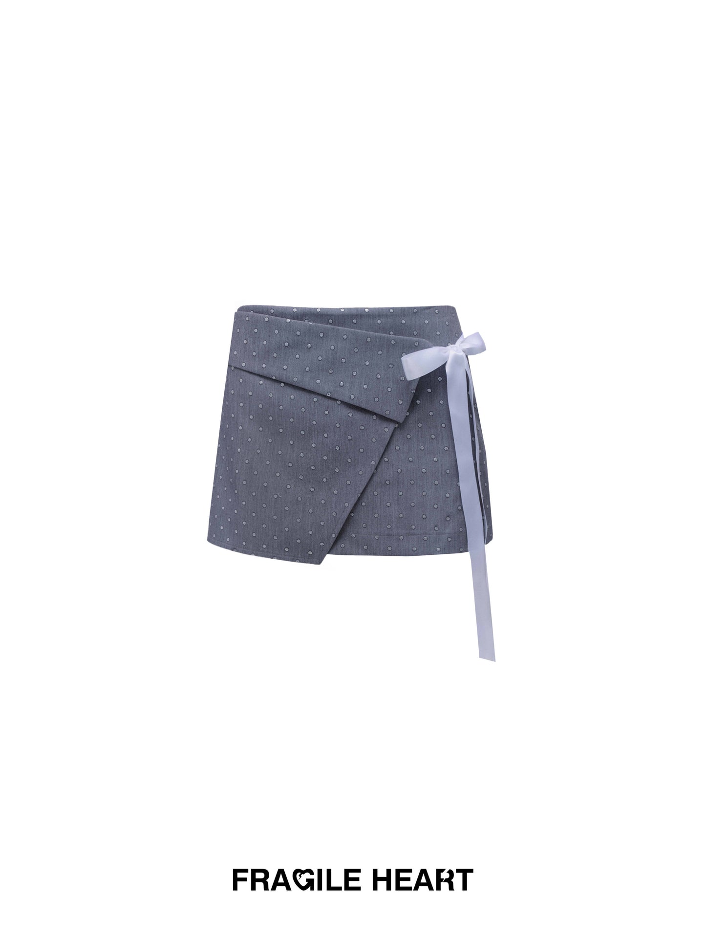 Classic Polka Dot Elastic Ribbon-Tie Skirt