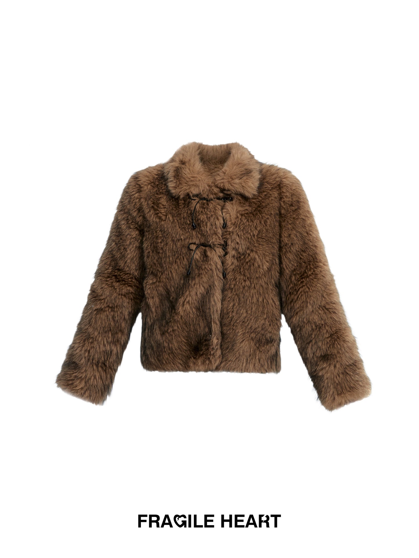 Faux Fur Teddy Bear Jacket With Toggle Closure